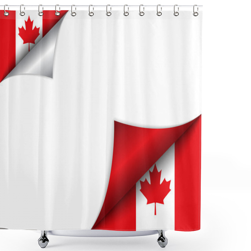 Personality  Canada Country Flag Turning Page Shower Curtains