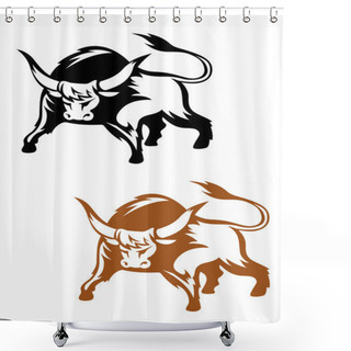 Personality  Wild Buffalo Bull Shower Curtains