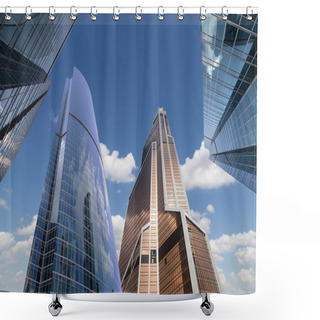 Personality  Skyscrapers Of The International Business Center (City), Moscow, Russia Shower Curtains