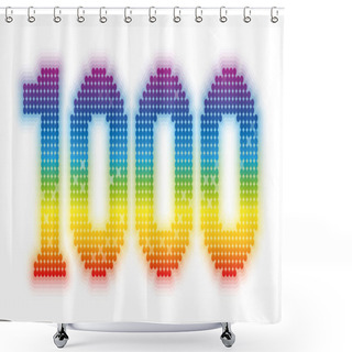Personality  Thousand Rainbow Colored Glossy Shimmering Gleaming Shower Curtains