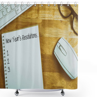 Personality  New Years Resolution List Shower Curtains