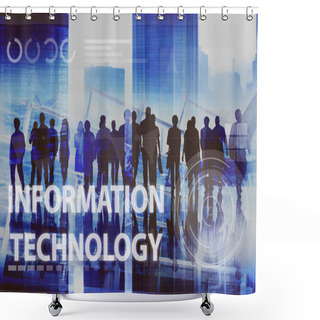 Personality  Crowd Of Business People Shower Curtains