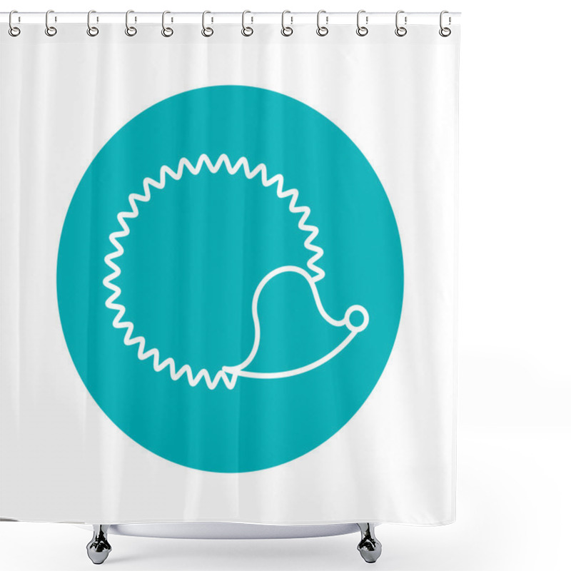 Personality  Circle shape with hedgehog wild animal shower curtains