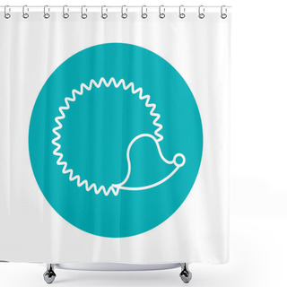 Personality  Circle Shape With Hedgehog Wild Animal Shower Curtains