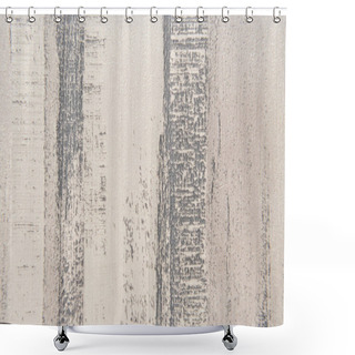 Personality  Background Of Natural, Grungy, Hardwood Surface Painted In White, Top View Shower Curtains