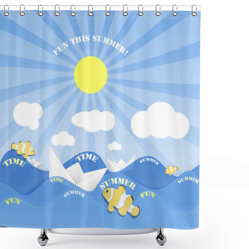 Personality  Independence Day postcard design shower curtains