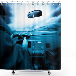 Personality  Speed Car Shower Curtains