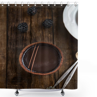 Personality  Handmade Rich Chocolate Tartlets Shower Curtains