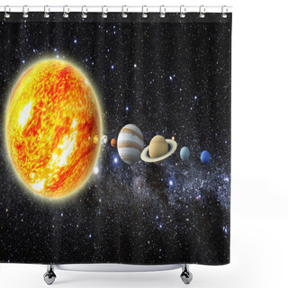 Personality  Solar System Shower Curtains
