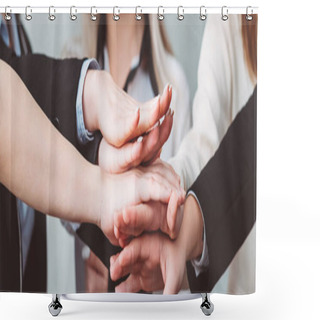 Personality  Teamwork Unity Business Women Power Support Shower Curtains