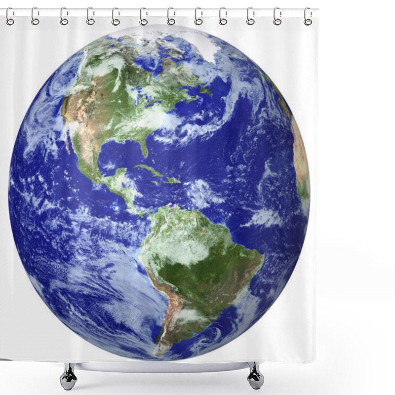 Personality  Earth globe shower curtains