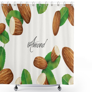 Personality  Almond And Leaf Element Shower Curtains