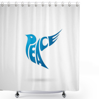 Personality  Peace Dove Shower Curtains