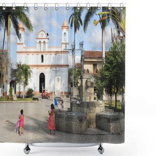 Personality  The Colonial Church Of Copan Ruinas Shower Curtains