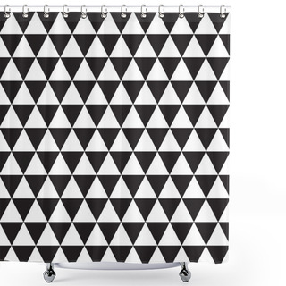 Personality  Geometric Background With Triangles Shower Curtains