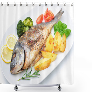 Personality  Sea Bream Fish Shower Curtains
