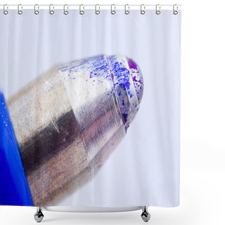 Personality  Ballpoint Pen Tip. Shower Curtains