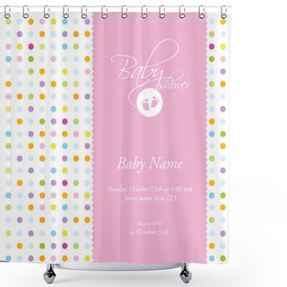 Personality  Baby Arrival Card Shower Curtains