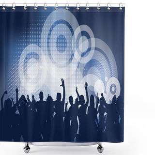 Personality  Club Party With Dancing Shower Curtains