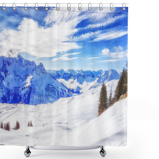 Personality  Winter Wonder Land In Austria Shower Curtains