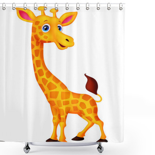 Personality  Cartoon Giraffe Shower Curtains