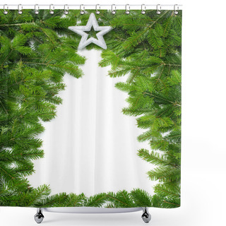Personality  Creative Christmas Tree Border Shower Curtains