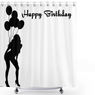 Personality  Happy Birthday. Shower Curtains