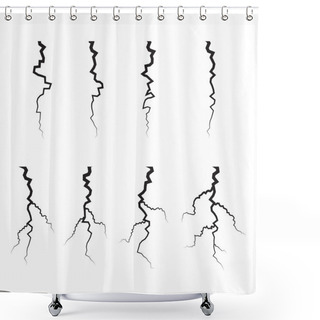Personality  Black Crack Silhouettes Shower Curtains