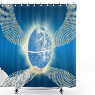 Personality  New Mentality In Free Outer Space Shower Curtains