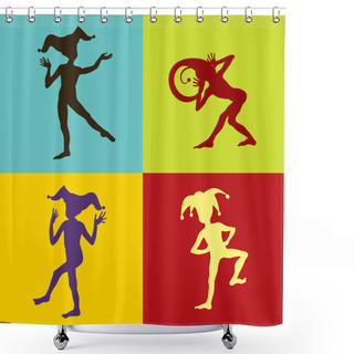 Personality  Joker Card Shower Curtains