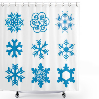 Personality  Snow Flakes Shower Curtains