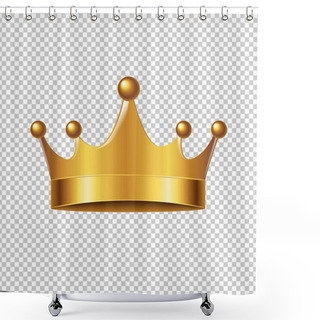 Personality  Golden Crown With Gradient Mesh Shower Curtains