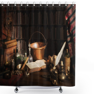 Personality  Alchemist Kitchen Or Laboratory Shower Curtains