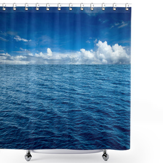 Personality   Tropical Sea . Blue Sea Waves Shower Curtains