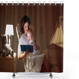 Personality  Mother Reading A Book To Little Baby Shower Curtains