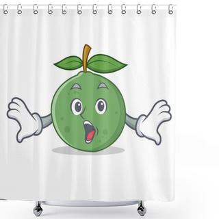 Personality  Surprised Guava Mascot Cartoon Style Shower Curtains
