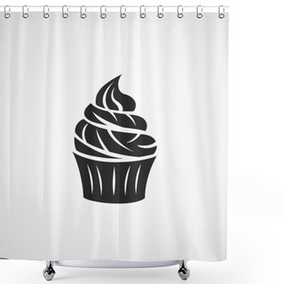Personality  Cupcake, Muffin Logo Shower Curtains