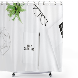 Personality  Motivational Quote On Modern Workplace Shower Curtains