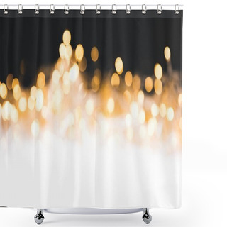 Personality  Christmas Background With Shiny Blurred Lights  Shower Curtains