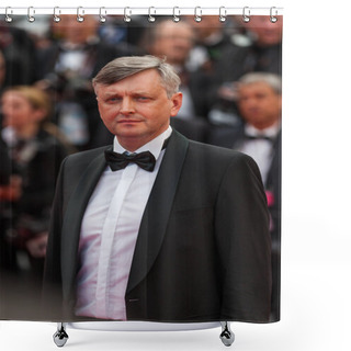 Personality  CANNES, FRANCE - MAY 09, 2018: Sergey Loznitsa Attends The Screening Of 'Everybody Knows (Todos Lo Saben)' And The Opening Gala During The 71st Annual Cannes Film Festival Shower Curtains