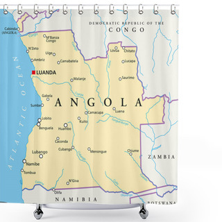 Personality  Angola Political Map Shower Curtains