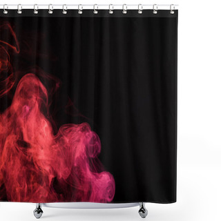 Personality  Black Background With Pink Mystical Smoke  Shower Curtains
