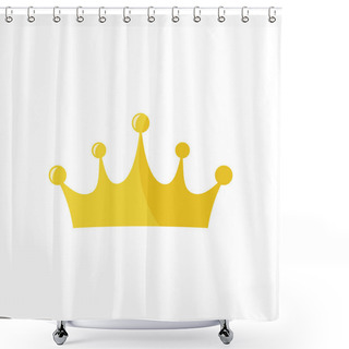 Personality  Golden King Crown Vector Icon On White Background Shower Curtains