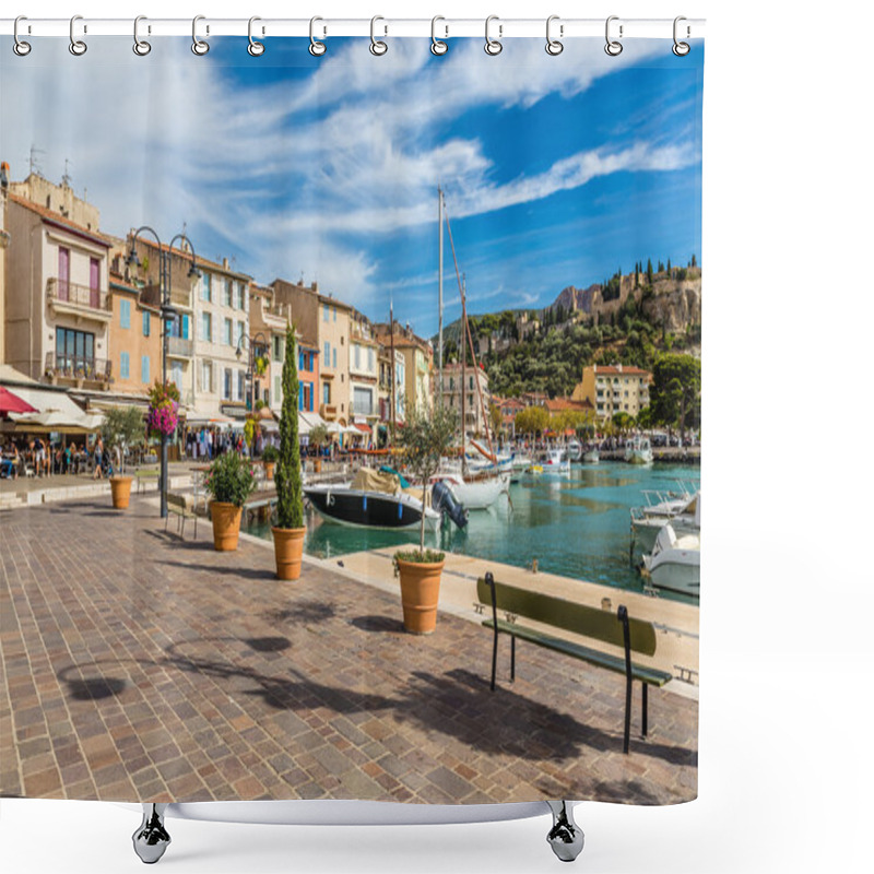 Personality  Buildings And Boats In City Center-Cassis,France Shower Curtains