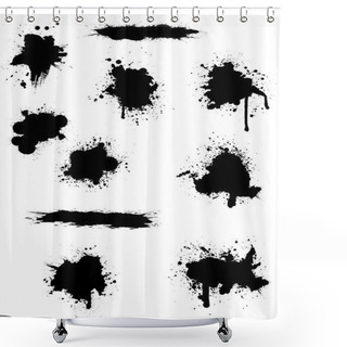 Personality  Splashed Splatter Set Shower Curtains