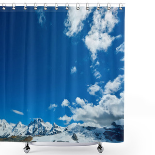 Personality  Snow Capped Mountains. Shower Curtains