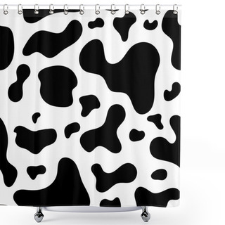 Personality  Seamless Pattern Cow Skin Shower Curtains