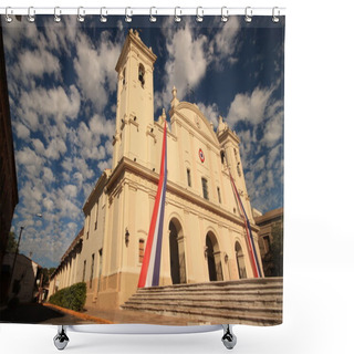Personality  Catholic Cathedral In Asuncion, Paraguay. Shower Curtains
