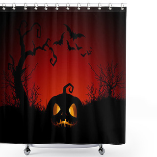 Personality  Halloween Pumpkin Shower Curtains