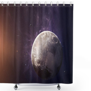 Personality  The Pluto With Moons From Space Showing All They Beauty. Extremely Detailed Image, Including Elements Furnished By NASA. Other Orientations And Planets Available. Shower Curtains